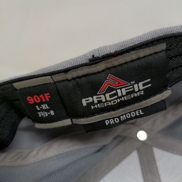 Pacific Headwear Men's Fitted Hat Gray Size L/XL Embroidered Big Logo DS Diamond - Picture 7 of 8
